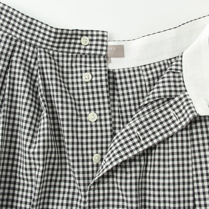 DRY GINGHAMCHECK COTTON SKIRT