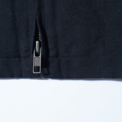 COTTON LINEN PLAIN WEAVE BLOUSON