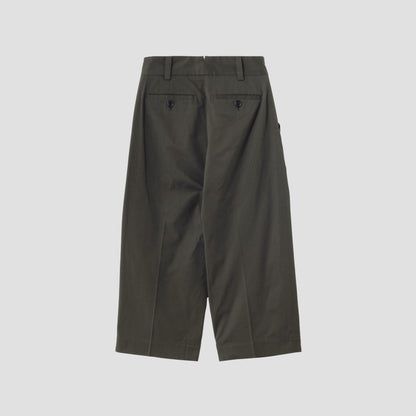 DENSE FINE COTTON TWILL TROUSERS