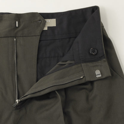 DENSE FINE COTTON TWILL TROUSERS