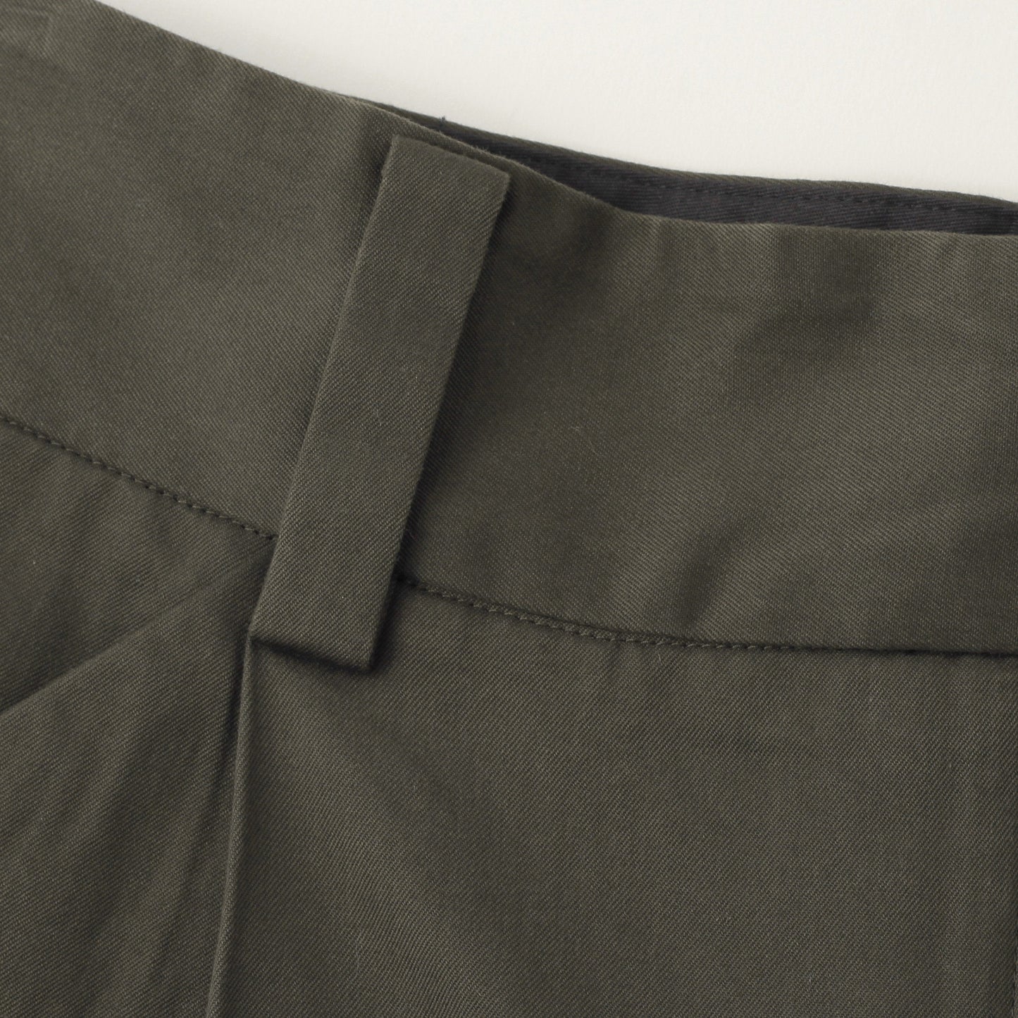 DENSE FINE COTTON TWILL TROUSERS