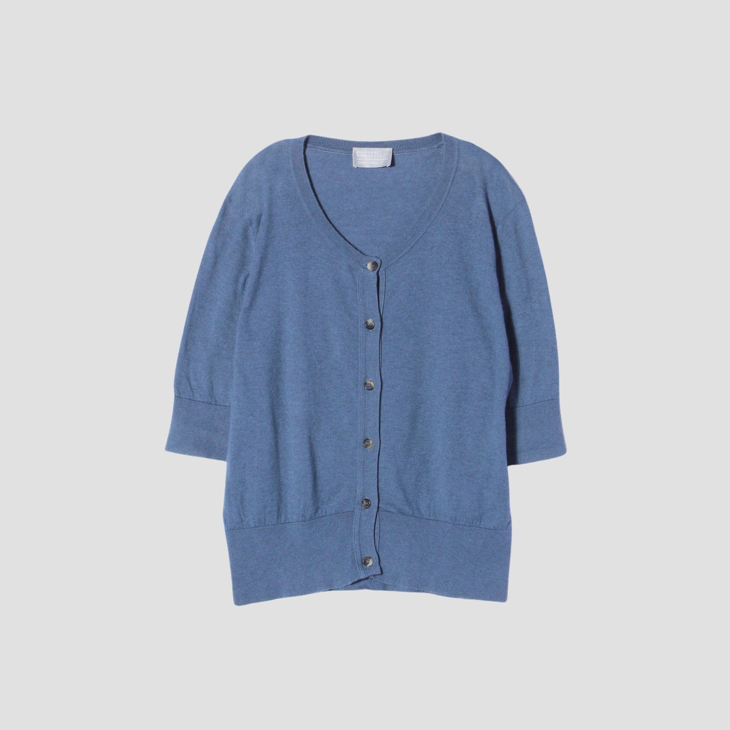 SEA ISLAND COTTON HIGH RIB CARDIGAN KNIT