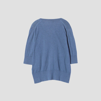 SEA ISLAND COTTON HIGH RIB CARDIGAN KNIT
