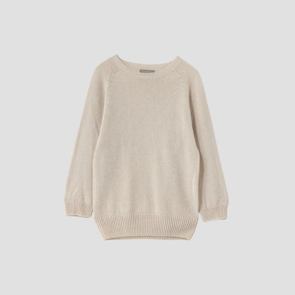 LINEN COTTON CREW NECK KNIT