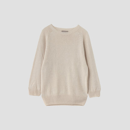 LINEN COTTON CREW NECK KNIT