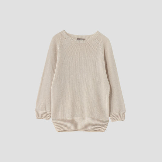 LINEN COTTON CREW NECK KNIT