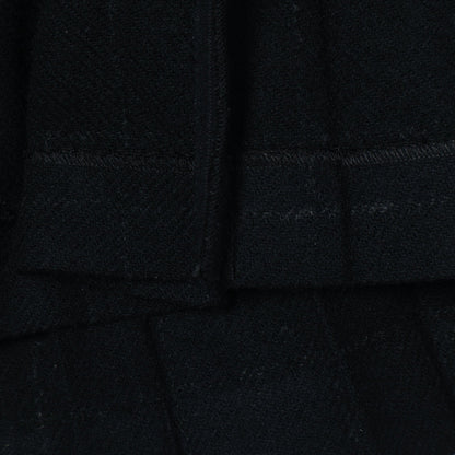 BLACK WINDOWPANE CHECK SKIRT