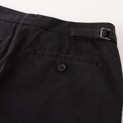 WASHED COTTON TWILL TROUSERS
