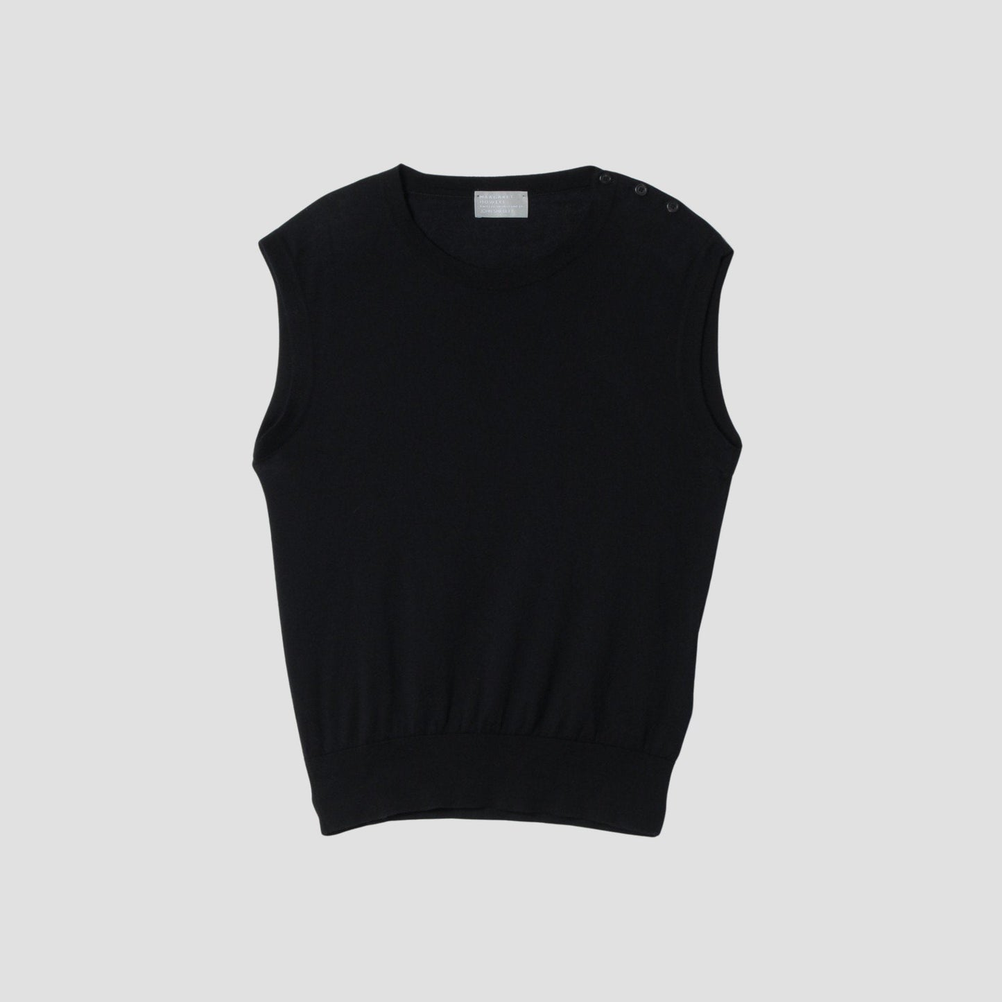 BUTTON SHOULDER SLIPOVER KNIT