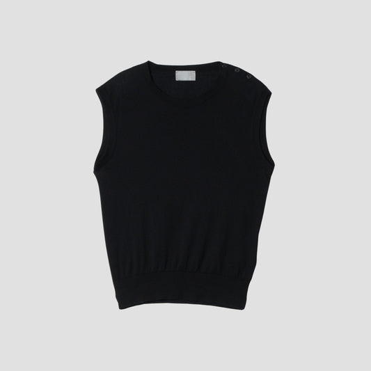 BUTTON SHOULDER SLIPOVER KNIT