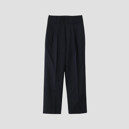 FINE WOOL TWILL TROUSERS