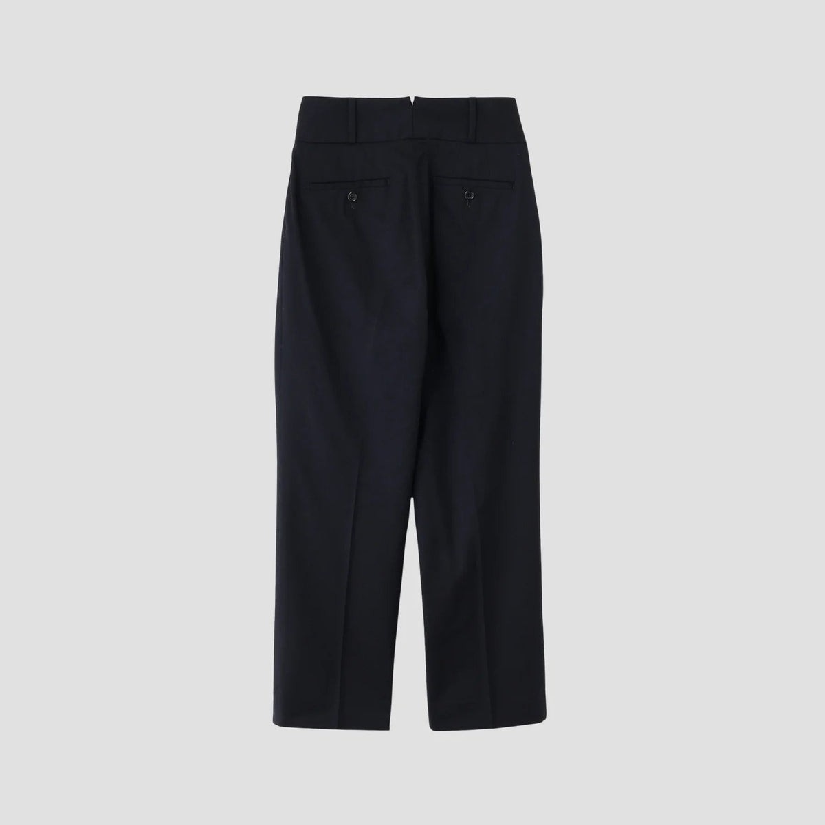 FINE WOOL TWILL TROUSERS