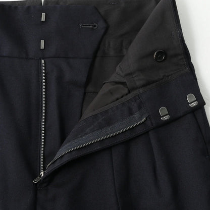 FINE WOOL TWILL TROUSERS
