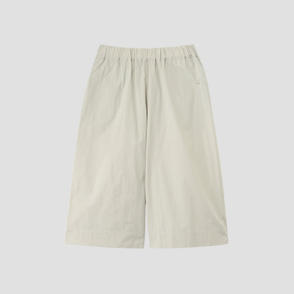 WASHED COTTON POPLIN TROUSERS
