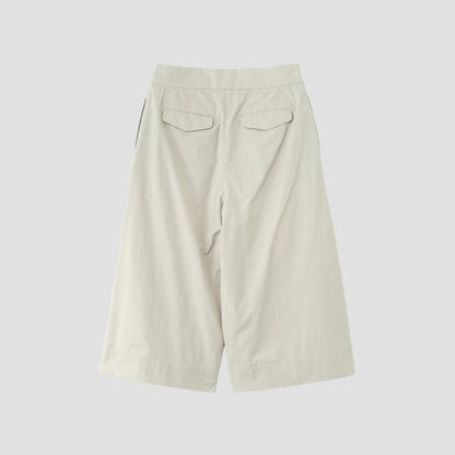 WASHED COTTON POPLIN TROUSERS