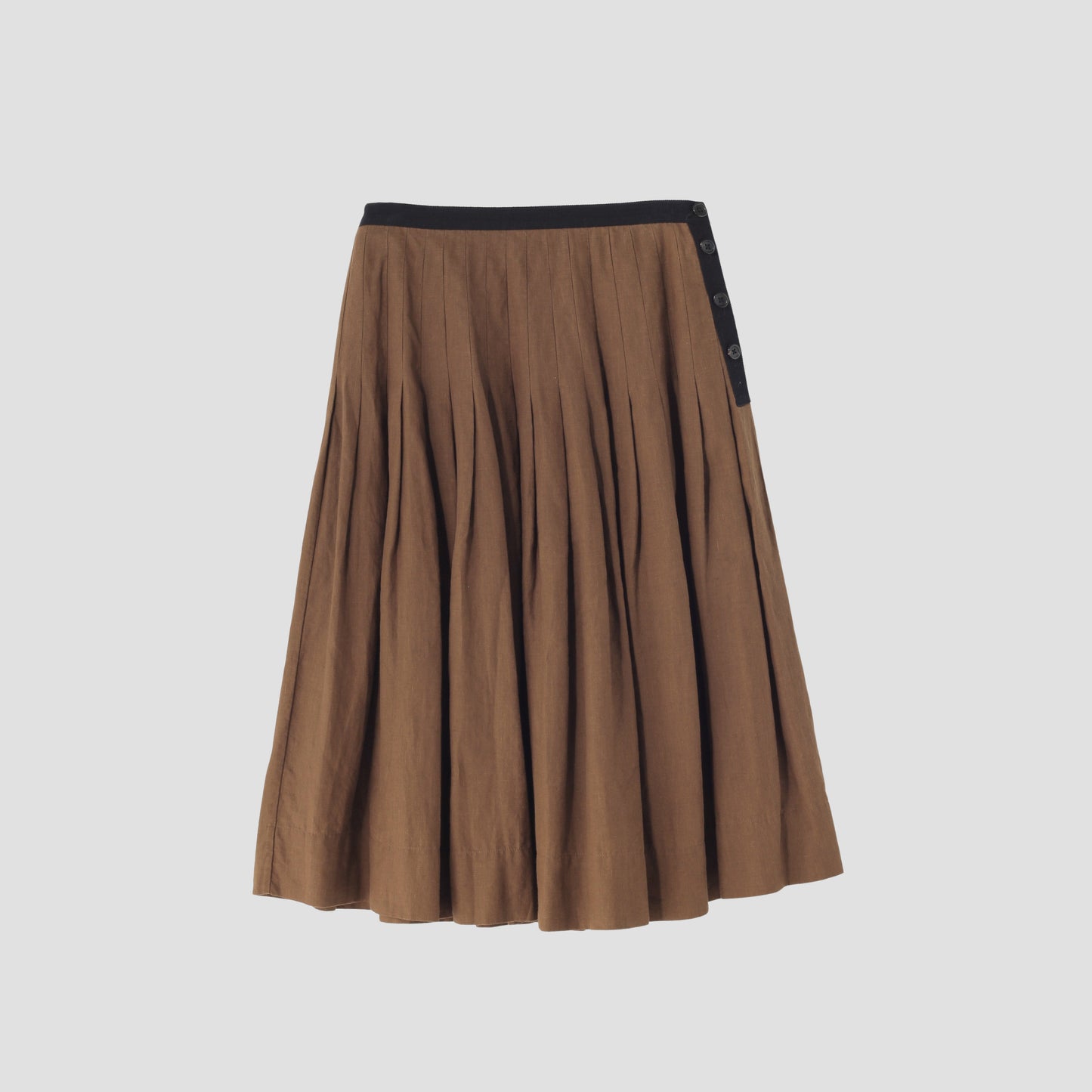 DENSE FINE LINEN POPLIN SKIRT