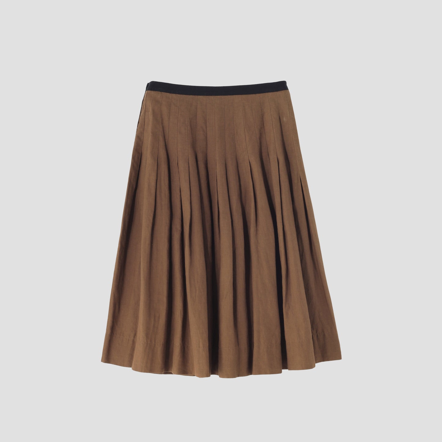 DENSE FINE LINEN POPLIN SKIRT