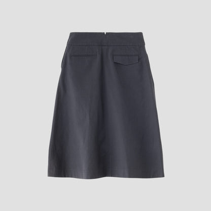 COTTON LINEN OXFORD SKIRT