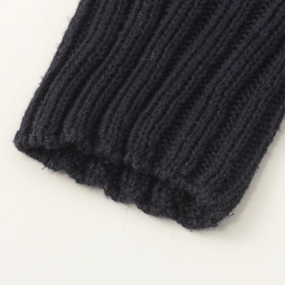 LINEN COTTON WIDE ROLL NECK KNIT