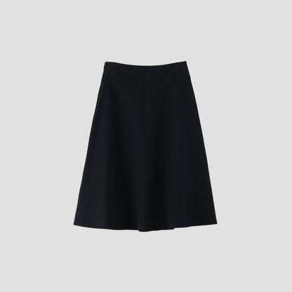 COTTON LINEN TWILL SKIRT