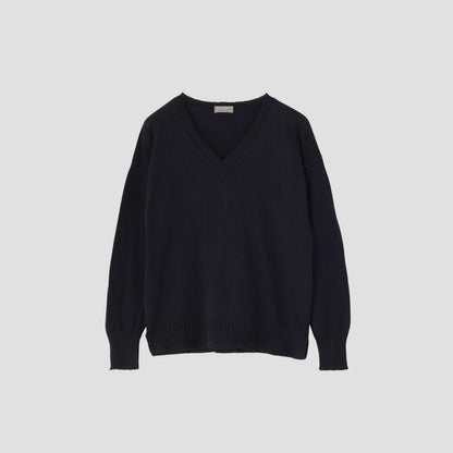 V NECK GUERNSEY KNIT