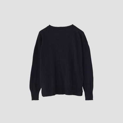 V NECK GUERNSEY KNIT