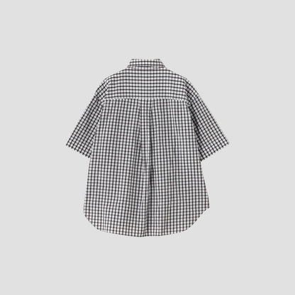 COTTON LINEN CHECK SHIRT