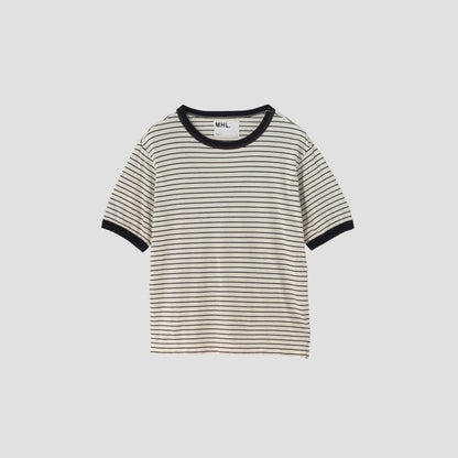 COTTON LINEN STRIPE JERSEY