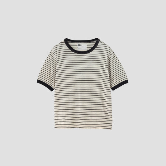 COTTON LINEN STRIPE JERSEY