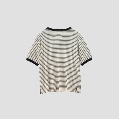 COTTON LINEN STRIPE JERSEY
