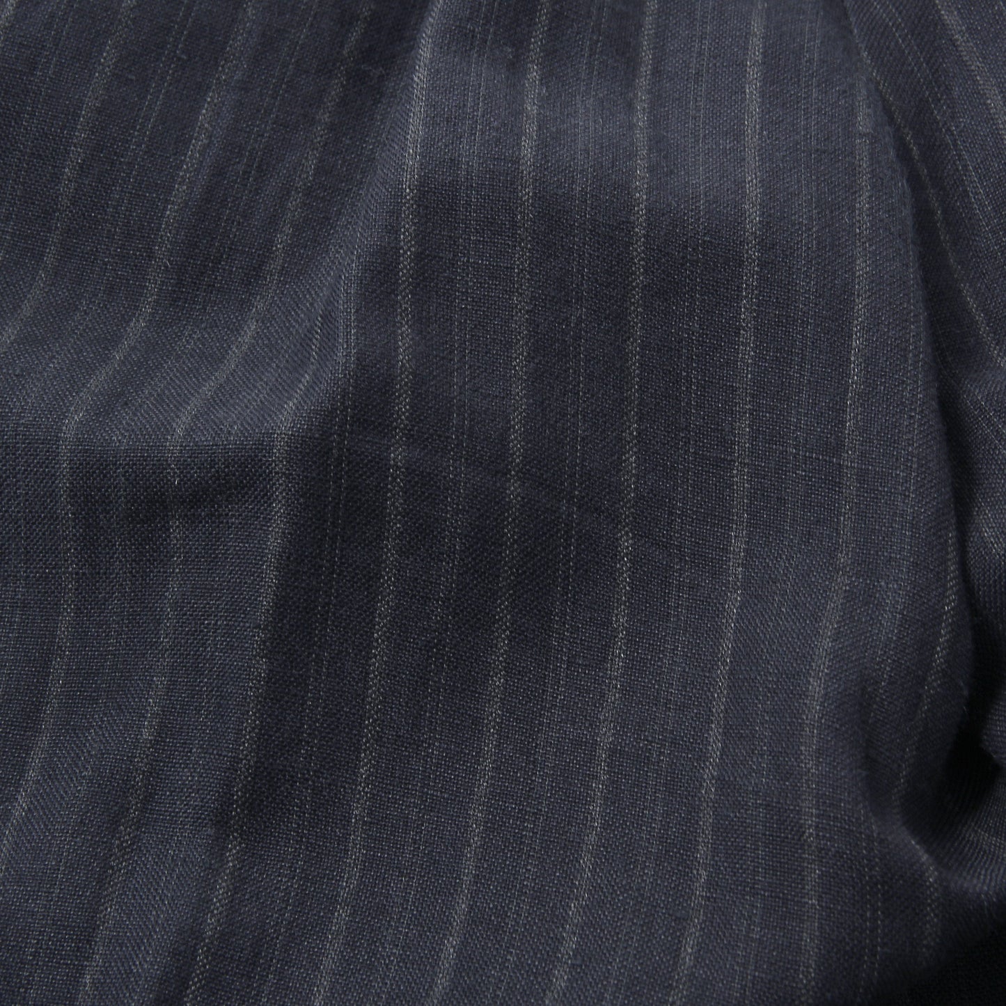 CHALK STRIPE LINEN WOOL TROUSERS