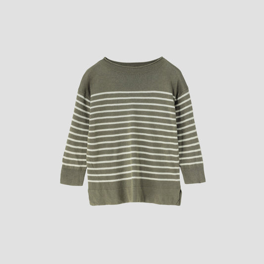 LINEN SILK BOAT NECK KNIT