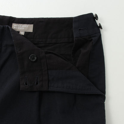 COTTON LINEN OXFORD TROUSERS