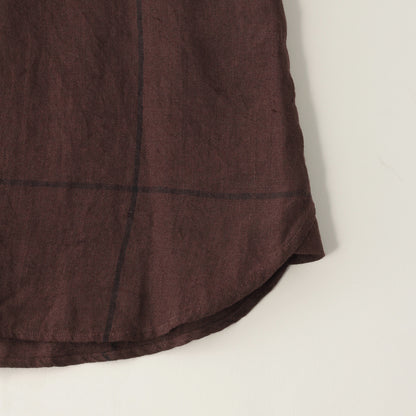 LARGE WINDOWPANE LINEN SHIRT