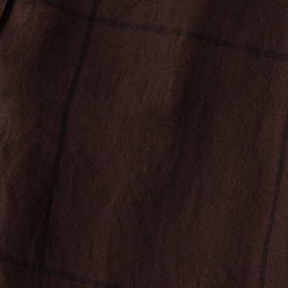LARGE WINDOWPANE LINEN SHIRT
