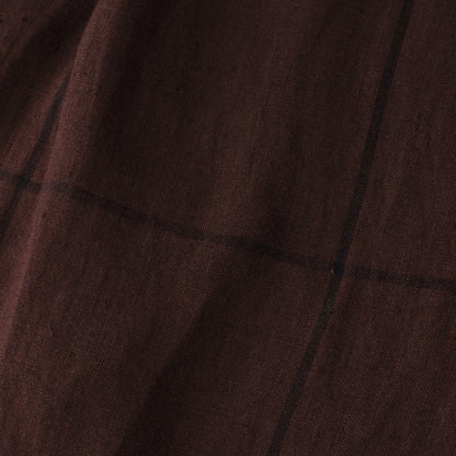 LARGE WINDOWPANE LINEN SHIRT