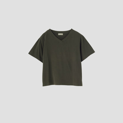 COTTON V NECK T SHIRT JERSEY