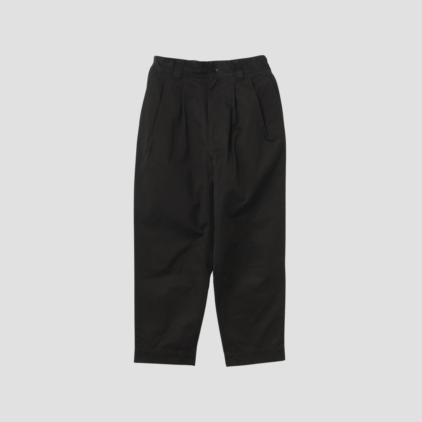 WASHED COMPACT COTTON TROUSERS