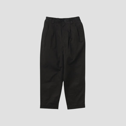 WASHED COMPACT COTTON TROUSERS