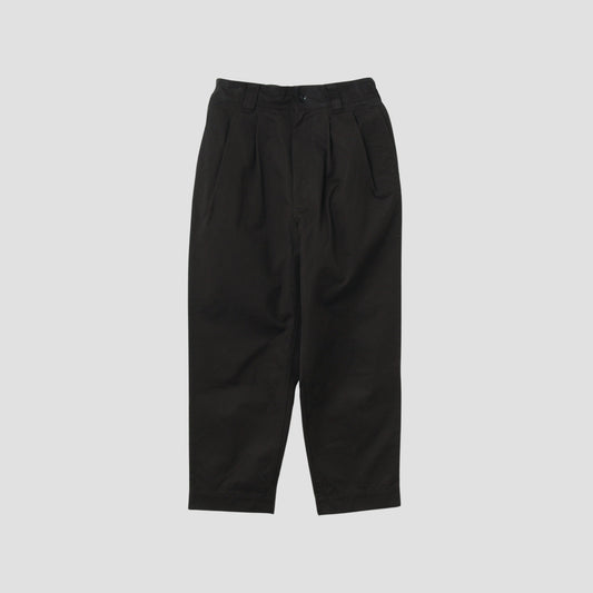 WASHED COMPACT COTTON TROUSERS