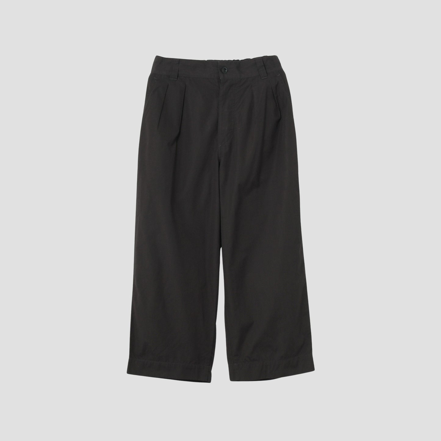 FINE COMPACT COTTON POPLIN TROUSERS
