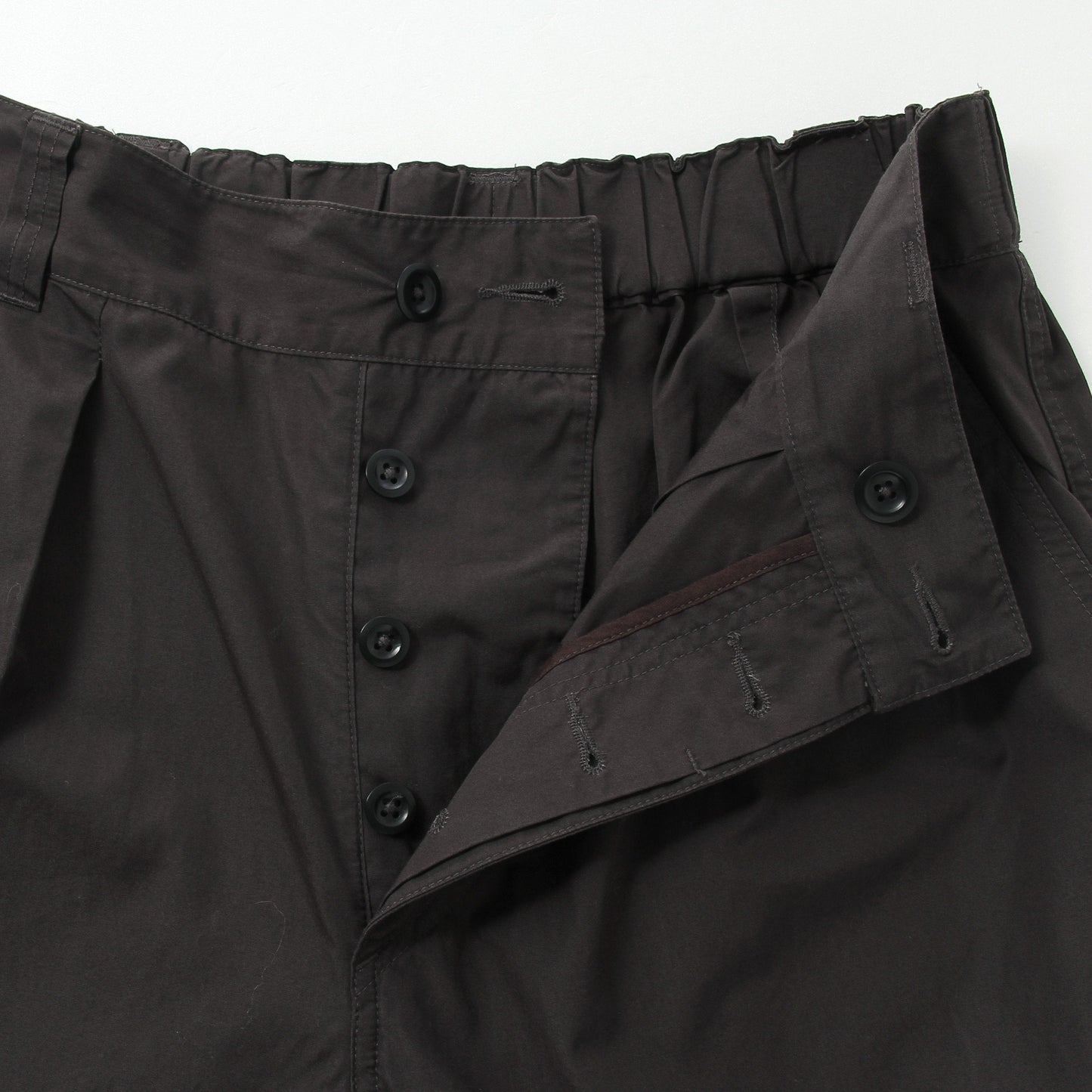 FINE COMPACT COTTON POPLIN TROUSERS