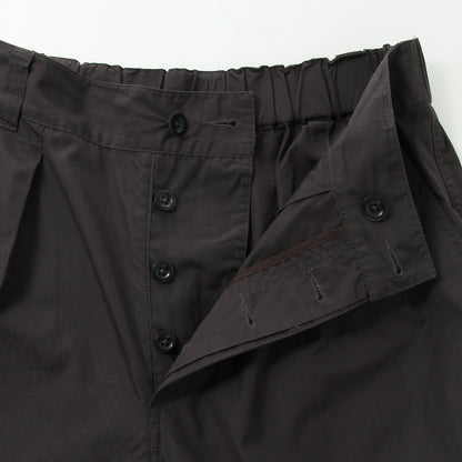 FINE COMPACT COTTON POPLIN TROUSERS