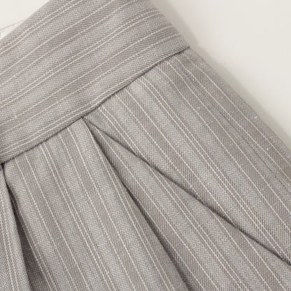 MORNING STRIPE COTTON LINEN TROUSERS