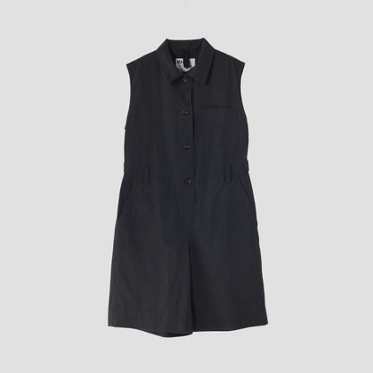 WASHED COMPACT COTTON TROUSERS