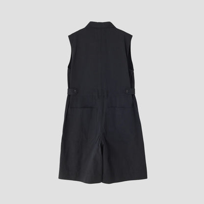 WASHED COMPACT COTTON TROUSERS