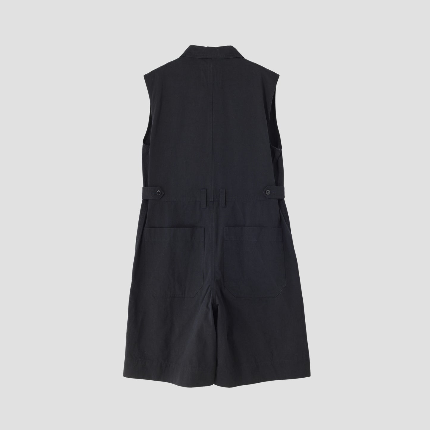WASHED COMPACT COTTON TROUSERS