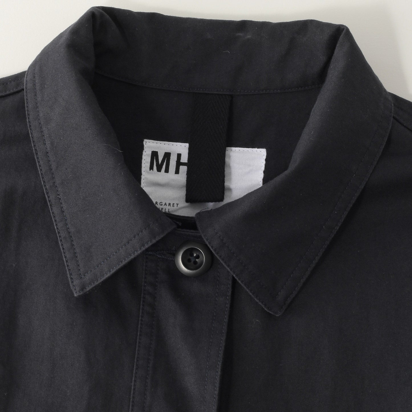 WASHED COMPACT COTTON TROUSERS