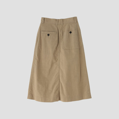COTTON LINEN PLAIN WEAVE SKIRT