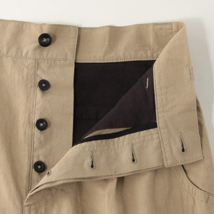 COTTON LINEN PLAIN WEAVE SKIRT